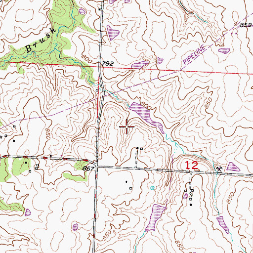 Topographic Map of Tabo Creek Watershed Structure B-27 Dam, MO