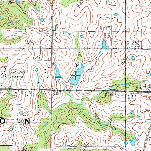 Topographic Map of Craig Lake, MO