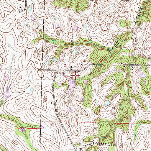 Topographic Map of Jones Dam, MO