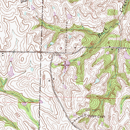 Topographic Map of Jones Lake, MO