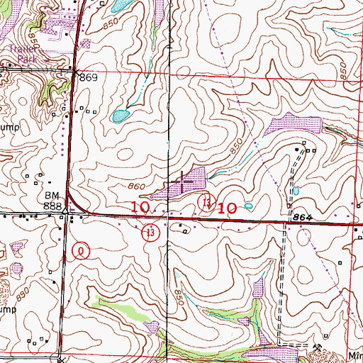 Topographic Map of Number 140 Reservoir, MO