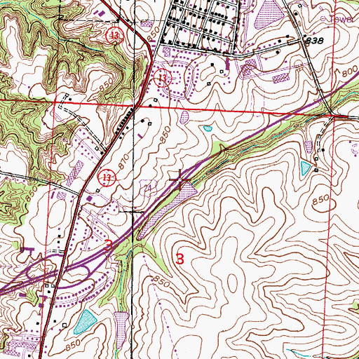 Topographic Map of Tabo Creek Watershed Structure D-28 Dam, MO