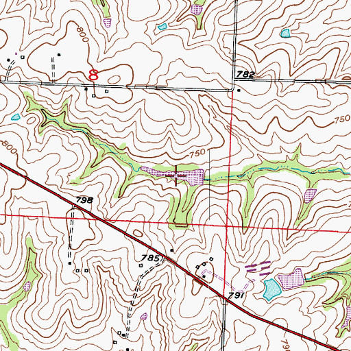Topographic Map of Number 143 Reservoir, MO