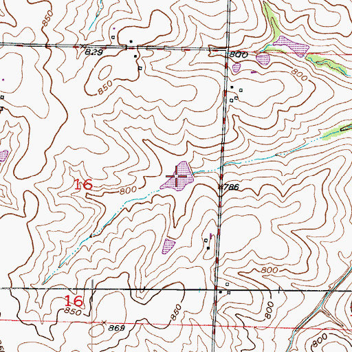 Topographic Map of Lafayette E-38 Lake, MO