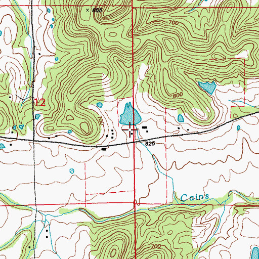 Topographic Map of White Lake Dam, MO