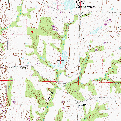 Topographic Map of Ford Lake, MO