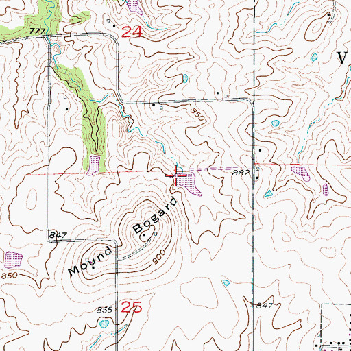 Topographic Map of Germann Lake Dam, MO