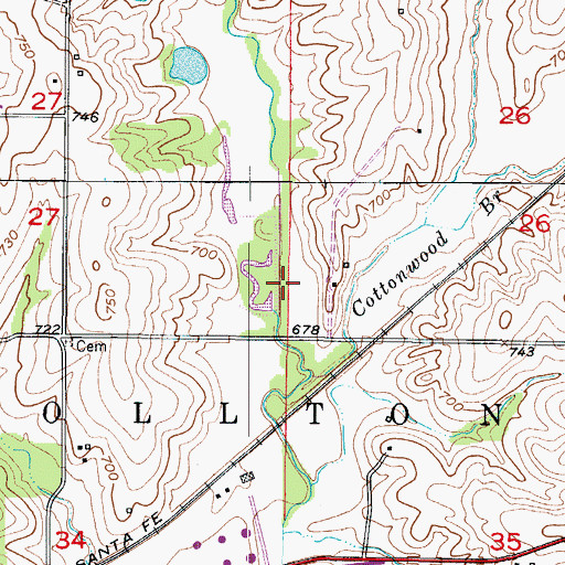 Topographic Map of Anderson Lake Dam, MO