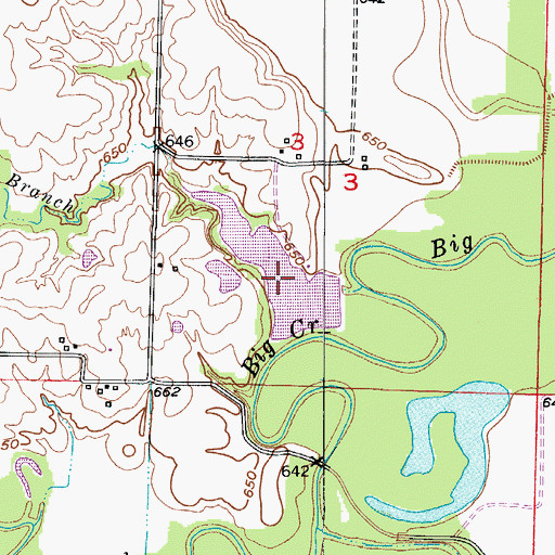 Topographic Map of Grace Lake, MO