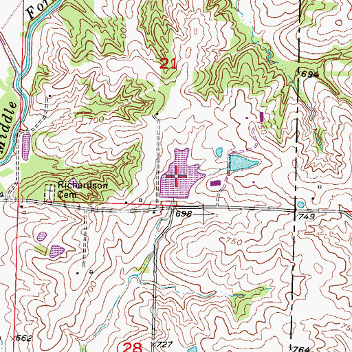 Topographic Map of Big Lake, MO