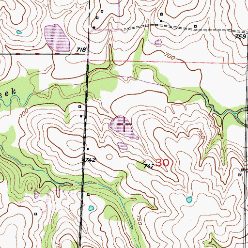 Topographic Map of 158 Dam, MO