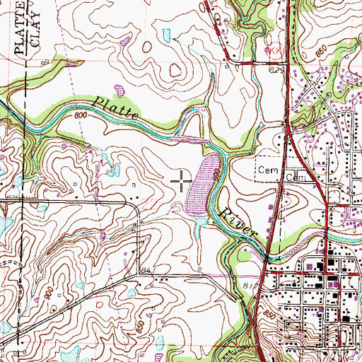 Topographic Map of Mononame 162 Dam, MO