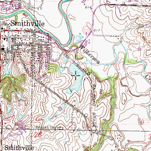 Topographic Map of Helvely Park Lake, MO