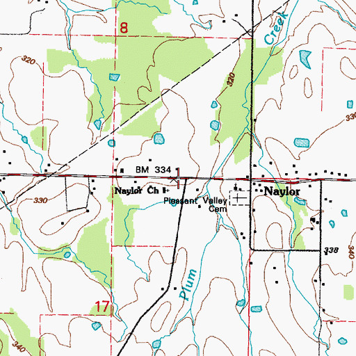 Topographic Map of Naylor School (historical), AR
