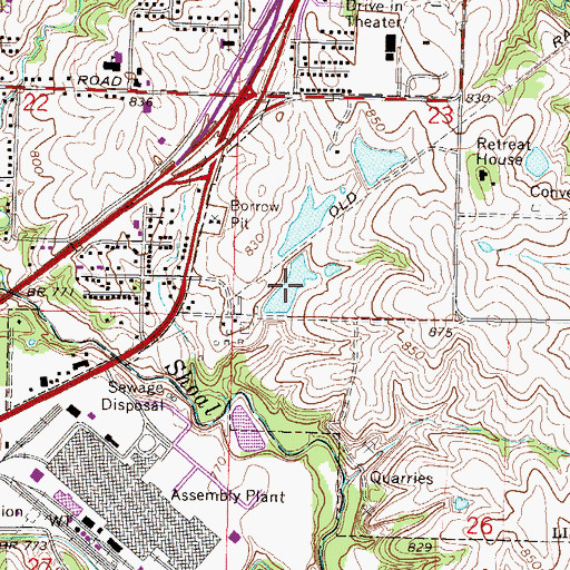 Topographic Map of Number 174 Reservoir, MO