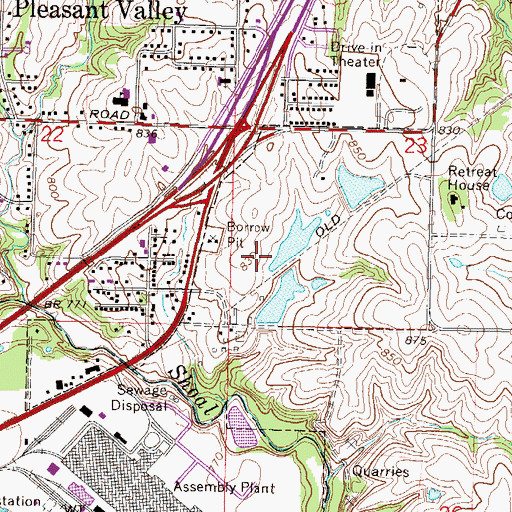Topographic Map of Virginia Holding Corporation North Lake Dam, MO