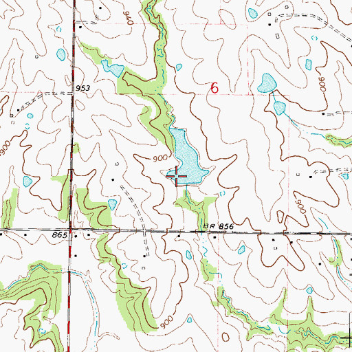 Topographic Map of Proctor Lake Dam, MO