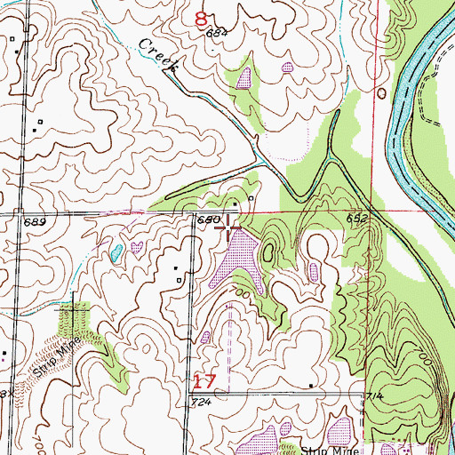 Topographic Map of Lightfoot Lake Dam, MO