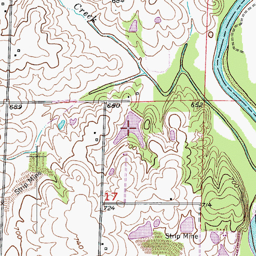 Topographic Map of Lightfoot Lake, MO