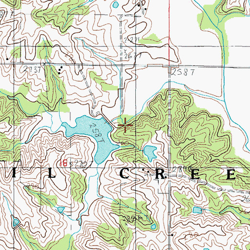 Topographic Map of Panther Creek Wshd Dam E-1, MO