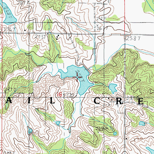 Topographic Map of Harrison County Lake E-1, MO