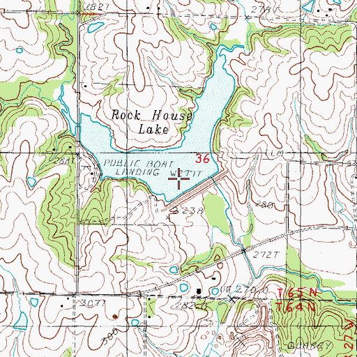 Topographic Map of Panther Creek Watershed Dam C-2, MO