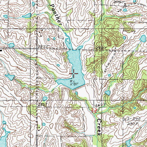 Topographic Map of Reeder Lake, MO