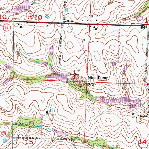 Topographic Map of Tabo Creek Watershed Structure C-27 Dam, MO