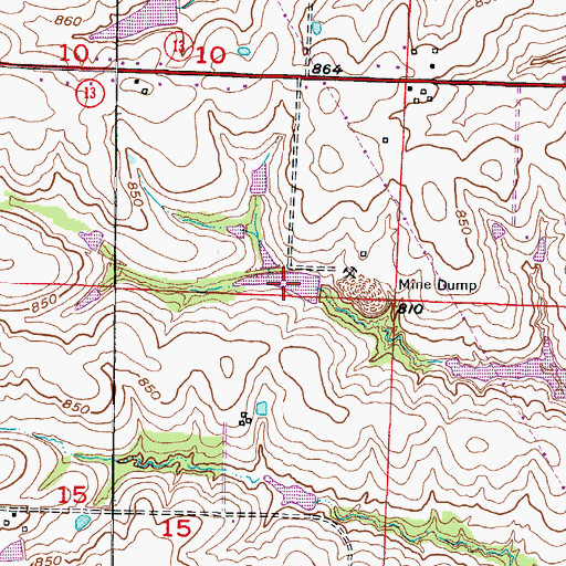 Topographic Map of Number 185 Reservoir, MO