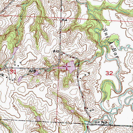 Topographic Map of Number 188 Reservoir, MO
