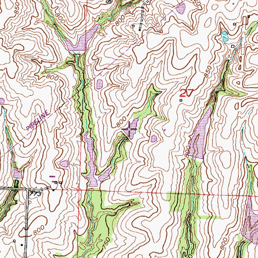 Topographic Map of Number 189 Reservoir, MO