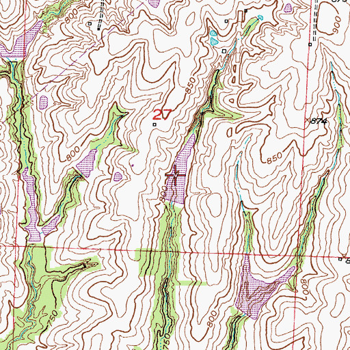 Topographic Map of Number 190 Reservoir, MO