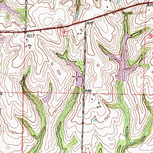 Topographic Map of Number 191 Reservoir, MO
