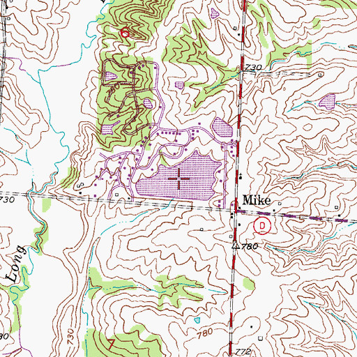 Topographic Map of Pleasure Hills Estates Lake, MO