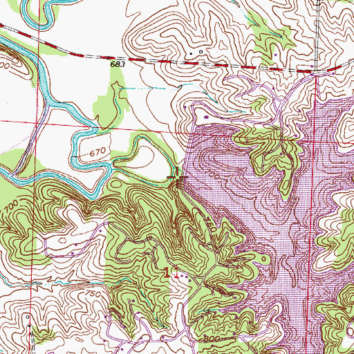 Topographic Map of Nehai Tonkayea Lake Dam, MO