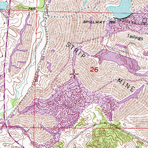 Topographic Map of Riley Lake Dam, MO