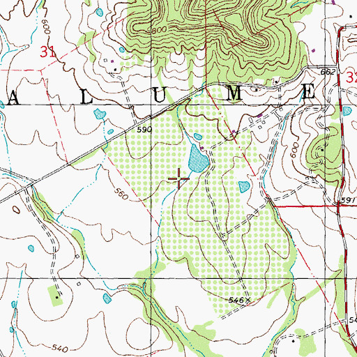 Topographic Map of William B Weakley Dam, MO