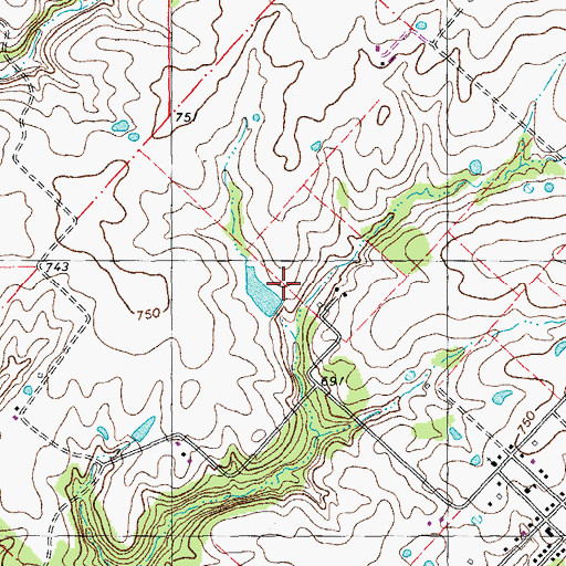 Topographic Map of Ebers Brothers Dam, MO