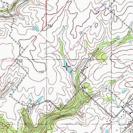 Topographic Map of Ebers Brothers Lake, MO