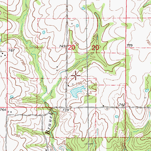 Topographic Map of Drysdale Lake, MO