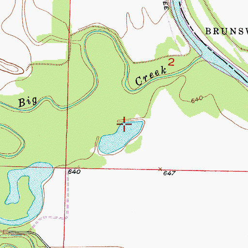 Topographic Map of East Lake Dam, MO