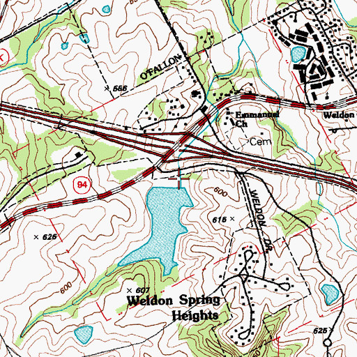 Topographic Map of University of Missouri Experimental Farm Dam, MO