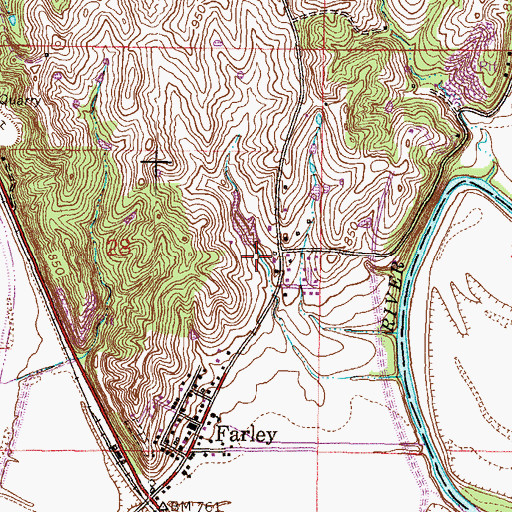 Topographic Map of Happy Hollow Lake Dam, MO
