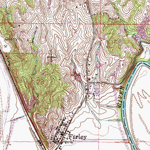 Topographic Map of Happy Hollow Lake, MO
