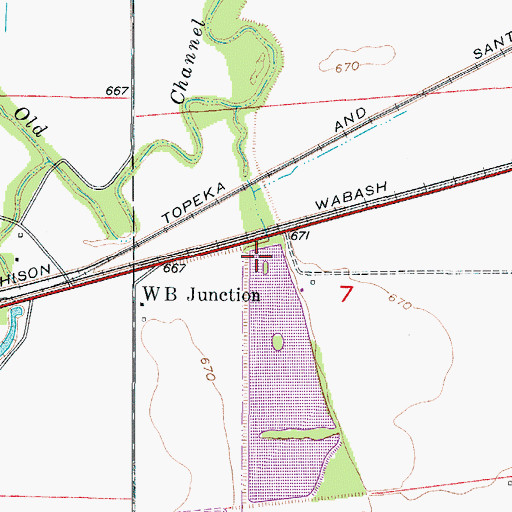 Topographic Map of Carrollton Recreation Lake Dam, MO