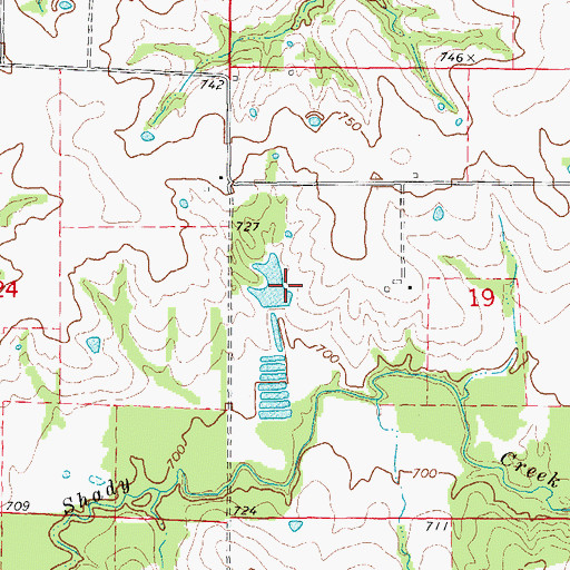 Topographic Map of W L Morris Dam, MO