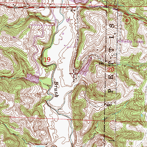 Topographic Map of Hereford Valley Lake Dam, MO