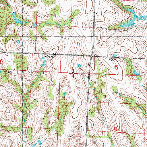 Topographic Map of Number 831 Dam, MO