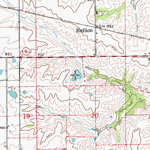 Topographic Map of Patten Lake, MO