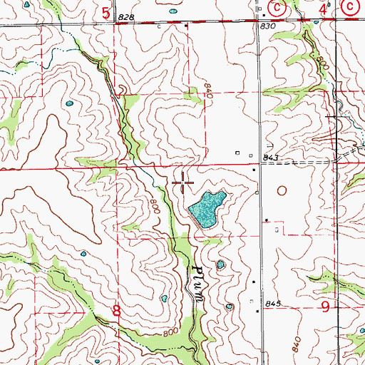 Topographic Map of Walter R Tompson Dam, MO